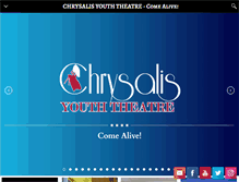 Tablet Screenshot of chrysalisyouththeatre.org